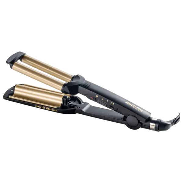 Ondulator de păr Babyliss C260 Gofre/ Gold Black photo 1