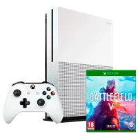 Microsoft Xbox One S + Battlefield V  / White