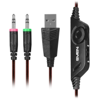 Căști Sven AP U880MV Red Black Cu fir/ Gaming photo 4