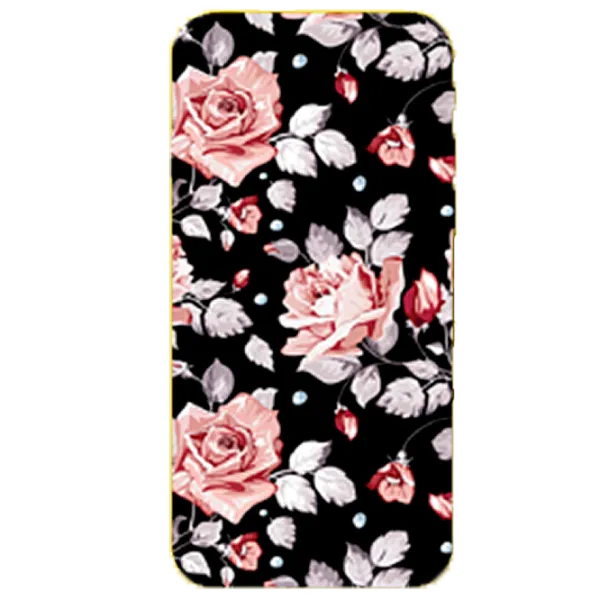 Husă pentru smartphone Samsung Galaxy J6 Plus (2018) Hoco/ Back/ TPU/ Flowers Black photo 1
