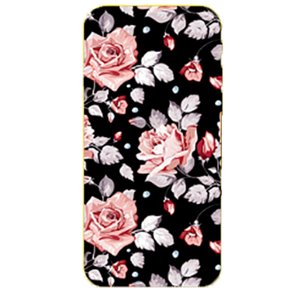 Husă pentru smartphone Samsung Galaxy J6 Plus (2018) Hoco/ Back/ TPU/ Flowers Black photo 1