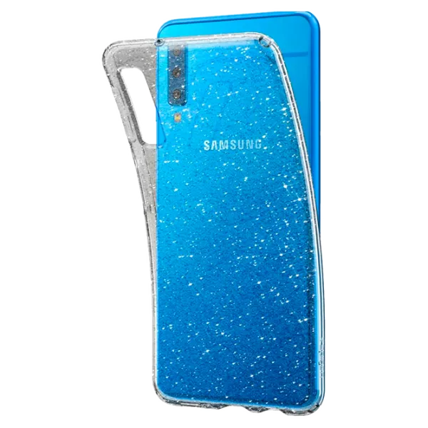 Husa Samsung Galaxy A7 (2018) Cover X Back/ TPU/ Sparkle Transparent photo 1