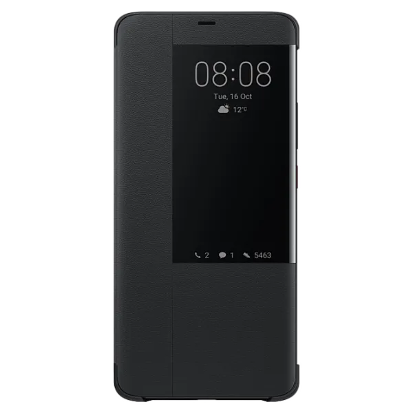 Husa Huawei Mate 20 Pro Original Flip Cover View/ PU/ Black photo 1