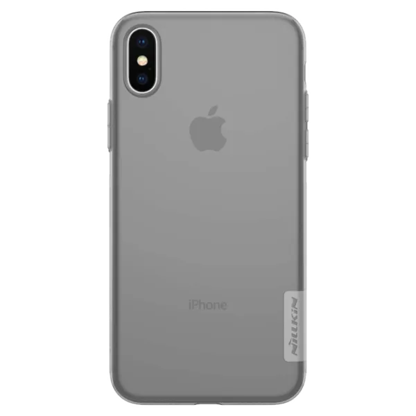 Husa Apple iPhone X Nillkin Back Ultra Thin/ TPU/ Transparent Gray photo 1