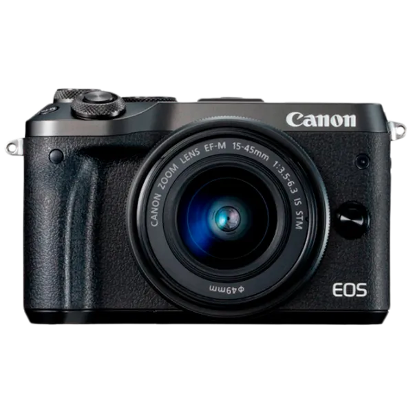 Cameră foto Canon EOS M6 EF-M 15-45 STM KIT Kit CMOS/ Black photo 1 Cameră foto Canon EOS M6 EF-M 15-45 STM KIT Kit CMOS/ Black photo 1