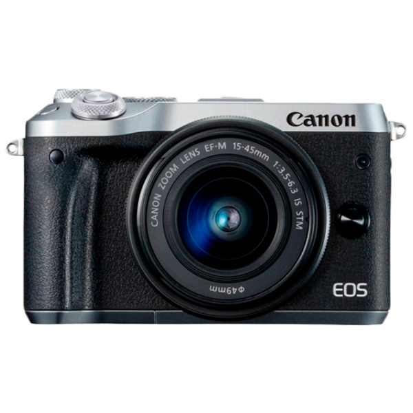 Фотоаппарат Canon EOS M6 EF-M 15-45 STM KIT Kit CMOS/ Серебристый photo 1 Фотоаппарат Canon EOS M6 EF-M 15-45 STM KIT Kit CMOS/ Серебристый photo 1