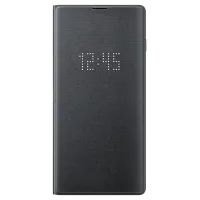 Husa Samsung Galaxy S10 Original LED Flip Wallet/ PU/ Black