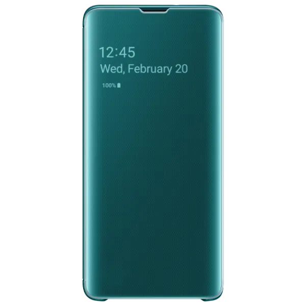 Чехол для смартфона Samsung Galaxy S10 Samsung/ Flip Cover View/ PU/ Зелёный photo 1