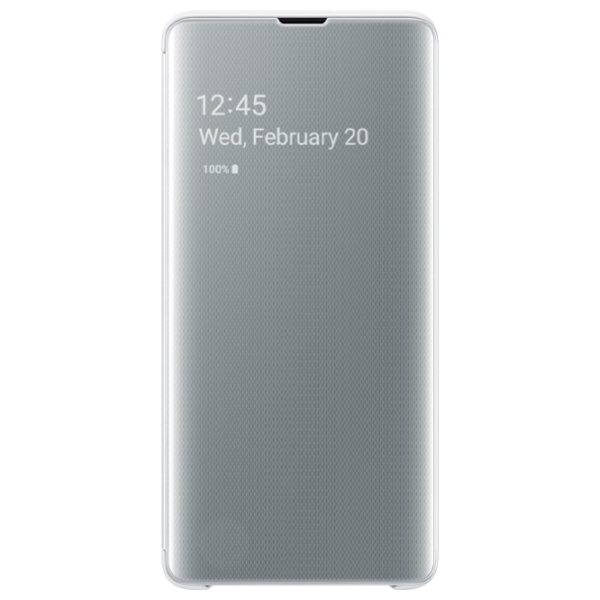 Чехол для смартфона Samsung Galaxy S10 Samsung/ Flip Cover View/ PU/ Белый photo 1