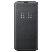 Husa Samsung Galaxy S10e Original LED Flip Wallet/ PU/ Black