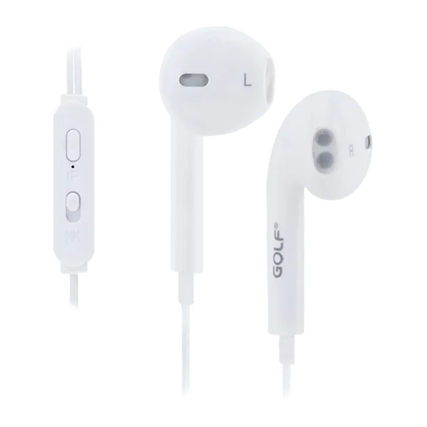 Наушники Golf M1 Control Earphone Белый Проводная/ Персональный photo 1