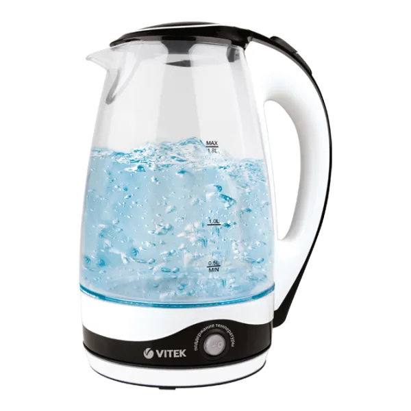Ceainic Electric Vitek VT-7027 1.8 l/ Închis/ Black White photo 1 Ceainic Electric Vitek VT-7027 1.8 l/ Închis/ Black White photo 1