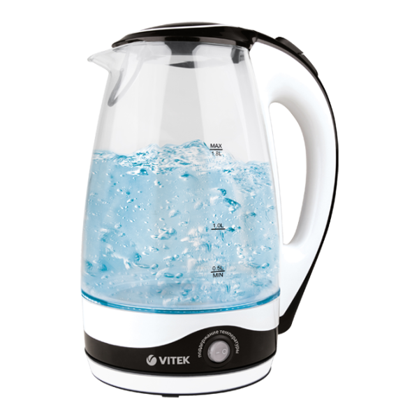 Ceainic Electric Vitek VT-7027 1.8 l/ Închis/ Black White photo 1 Ceainic Electric Vitek VT-7027 1.8 l/ Închis/ Black White photo 1