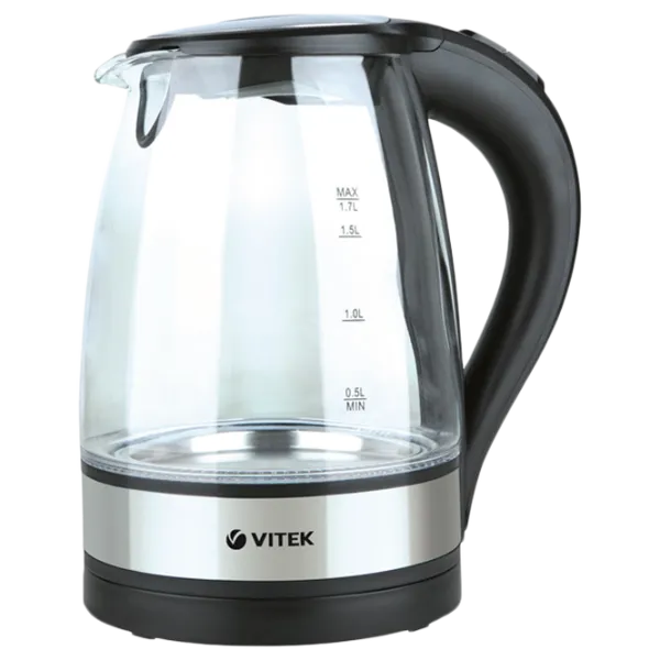 Электрочайник Vitek VT-7008TR 1.7л / Скрытый / Черный photo 1