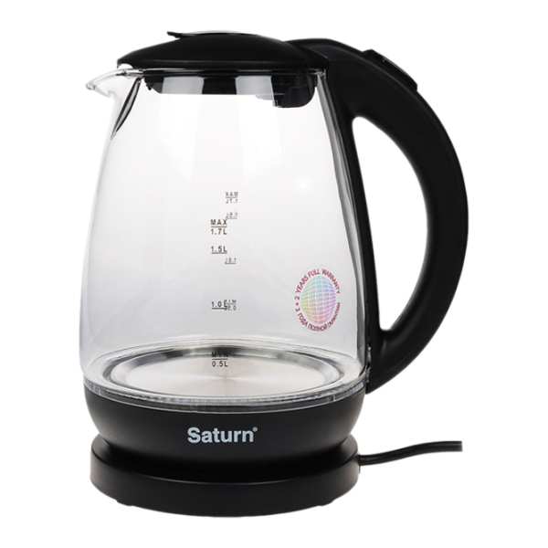 Чайник Электрический Saturn ST-EK8420 1.7 л/ Закрытый/ Черный photo 1