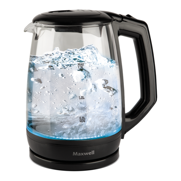 Ceainic Electric Maxwell MW-1076 1.7 l/ Ascuns (Disc)/ Black photo 1