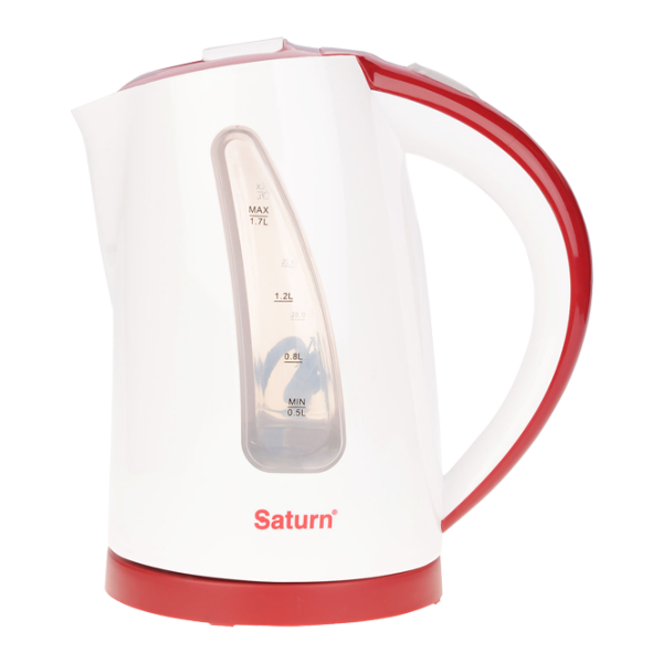 Чайник Электрический Saturn ST-EK8425 1.7 л/ Скрытый (диск)/ Бургундский Белый photo 1