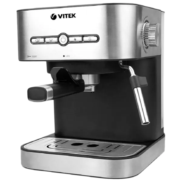 Кофеварка Vitek VT-1526 Рожковая/ 1.4 л/ Нержавеющая сталь photo 1