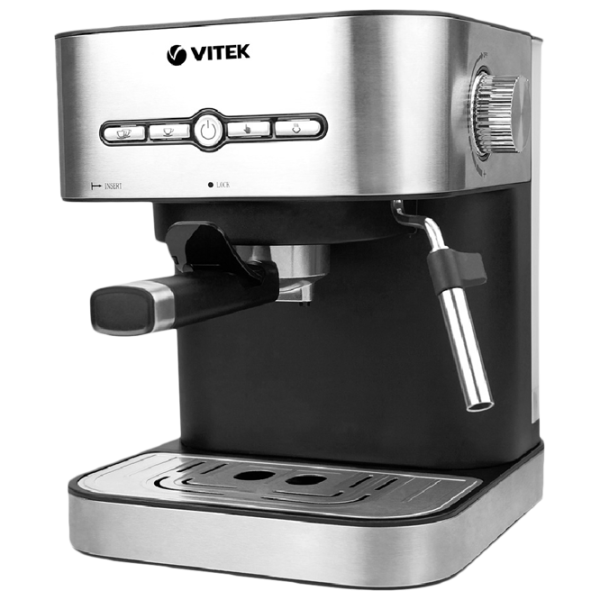 Кофеварка Vitek VT-1526 Рожковая/ 1.4 л/ Нержавеющая сталь photo 1