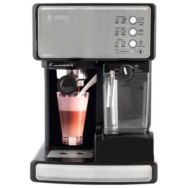 Espressor Vitek VT-1514 Рожковая / 1.65 л / Черный photo 1