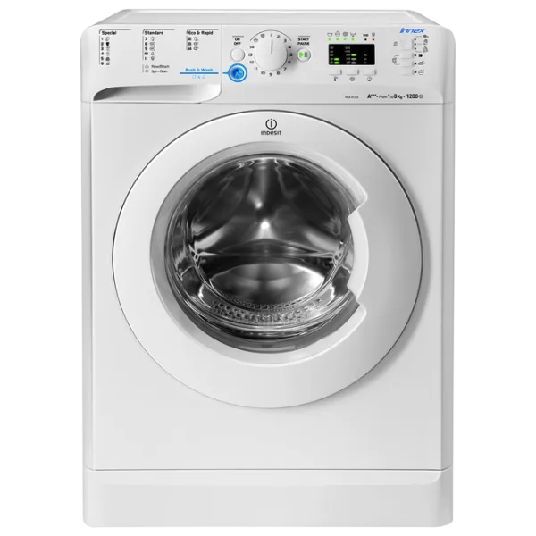Mașină de spălat cu uscător Indesit XWA 81283X W EU 8 kg / 1200 rpm / White photo 1
