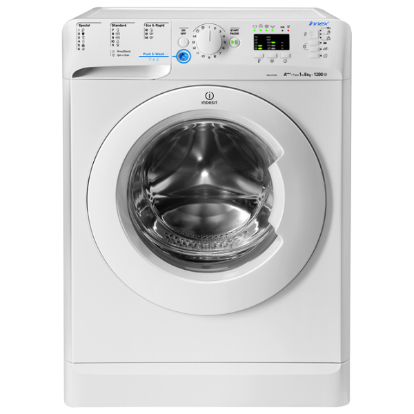 Mașină de spălat cu uscător Indesit XWA 81283X W EU 8 kg / 1200 rpm / White photo 1