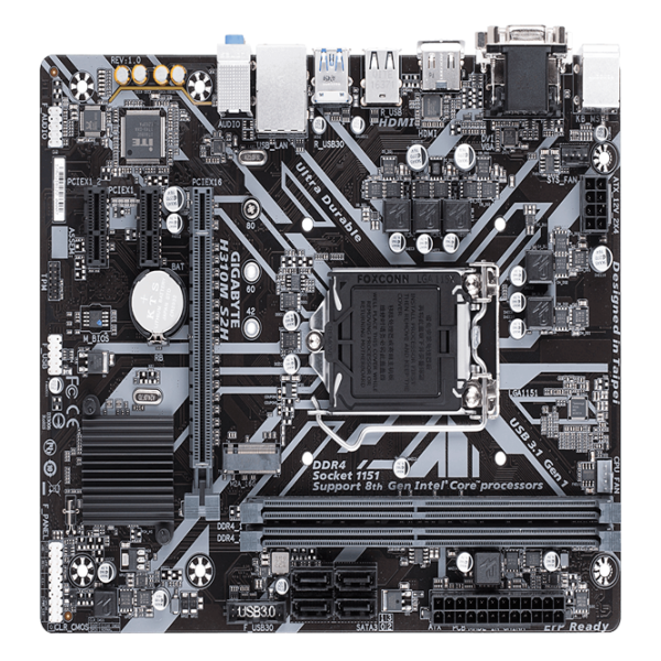 Материнская плата Gigabyte H310M S2H Игровая/ Micro-ATX/ Intel H310 photo 1
