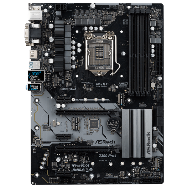 Материнская плата ASRock Z390 PRO4 ATX/ Intel Z390 photo 1