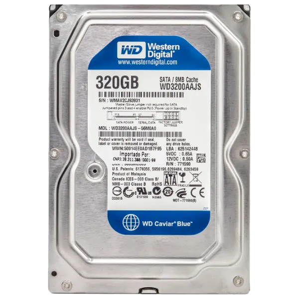 HDD Western Digital Caviar Blue 320 ГБ WD3200AAJS/ Серебристый photo 1