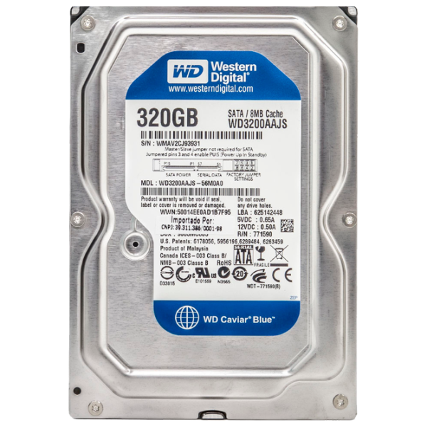 HDD Western Digital Caviar Blue 320 ГБ WD3200AAJS/ Серебристый photo 1