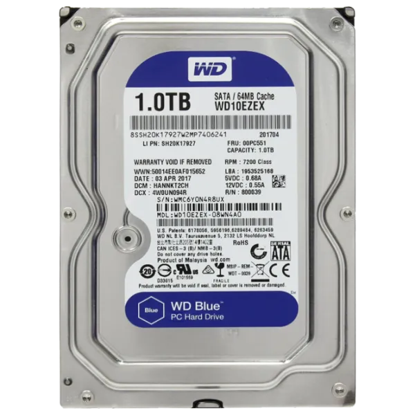 HDD Western Digital Caviar Blue 1 TB WD10EZEX/ Gray photo 1