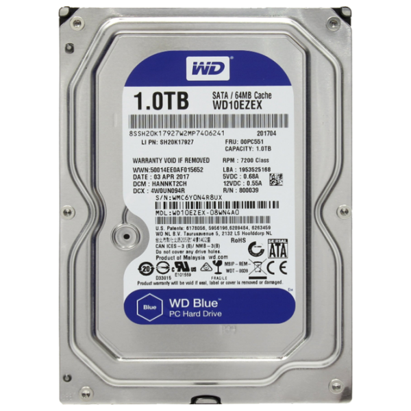 HDD Western Digital Caviar Blue 1 TB WD10EZEX/ Gray photo 1