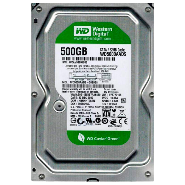 HDD Western Digital WD5000AVDS 500 ГБ Серебристый photo 1