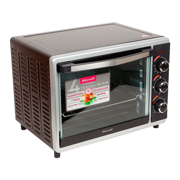 Электрическая печь Maxwell MW 1851 1600 Вт/ 30 л/ Inox Черный photo 1