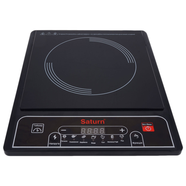 Настольная плита Saturn ST-EC0197 Индукционная/ Черный photo 1 Настольная плита Saturn ST-EC0197 Индукционная/ Черный photo 1