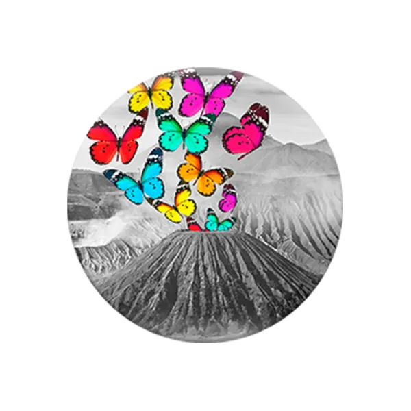 COMBO PopSocket & PopClip butterfly volcano Серый photo 1