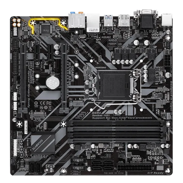 Материнская плата Gigabyte H370M DS3H 1.0 Игровая/ mATX/ Intel H370 photo 1