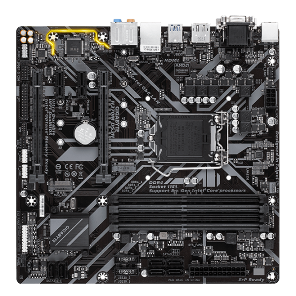 Материнская плата Gigabyte H370M DS3H 1.0 Игровая/ mATX/ Intel H370 photo 1