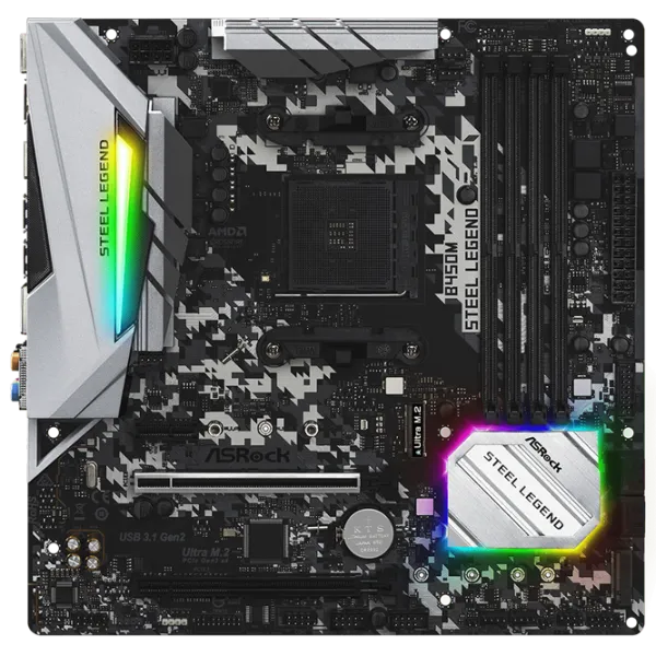Материнская плата ASRock B450M STEEL LEGEND mATX/ AMD B450 photo 1