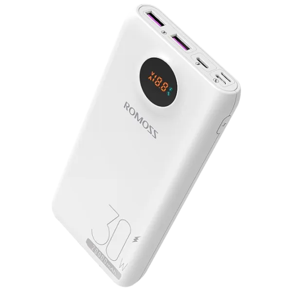 Power Bank Romoss SW20 Pro 20000 mAh/ White photo 1 Power Bank Romoss SW20 Pro 20000 mAh/ White photo 1