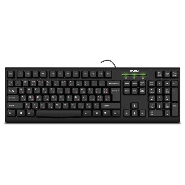Tastatură Sven Comfort KB-S300 Cu fir/ Black photo 1