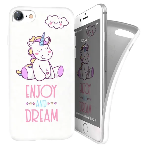 Husa Apple iPhone 7/8 i-Paint Back/ TPU/ DREAM White photo 1