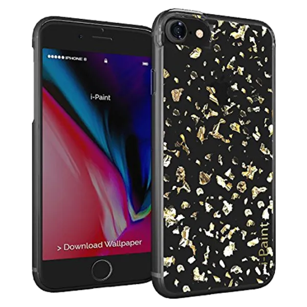 Husa Apple iPhone 7/8 i-Paint Back/ TPU/ Gold photo 1