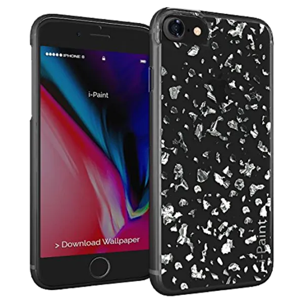 Husa Apple iPhone 7/8 i-Paint Back/ TPU/ Silver photo 1
