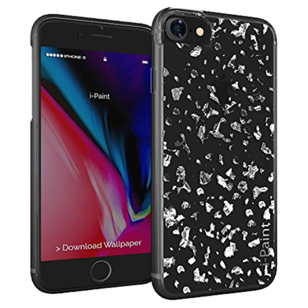 Husa Apple iPhone 7/8 i-Paint Back/ TPU/ Silver photo 1