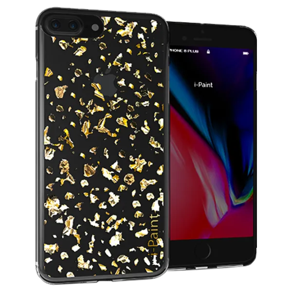 Husa Apple iPhone 7/8 Plus i-Paint Back/ TPU/ Gold photo 1