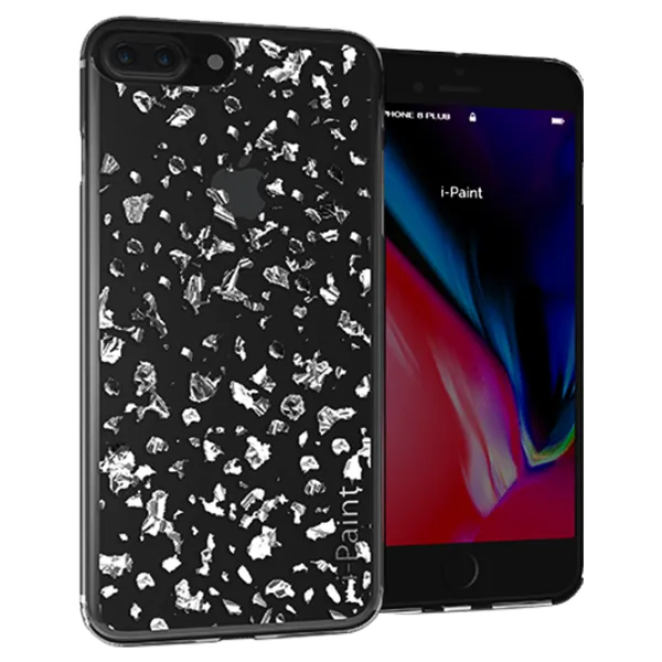 Husa Apple iPhone 7/8 Plus i-Paint Back/ TPU/ Silver photo 1
