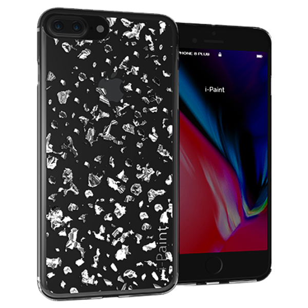 Husa Apple iPhone 7/8 Plus i-Paint Back/ TPU/ Silver photo 1