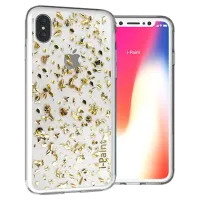 Husa Apple iPhone X i-Paint Back/ TPU/ Gold