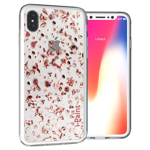 Husa Apple iPhone X i-Paint Back/ TPU/ Pink photo 1